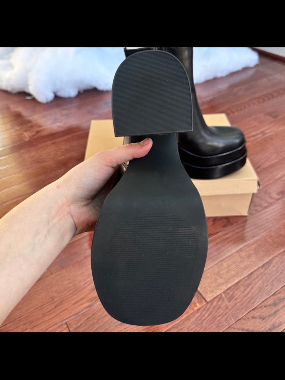 Steve‎ Madden Cobra Black Double Platform Block Heel Ankle Boots New Woman’s 10 - Picture 8 of 12